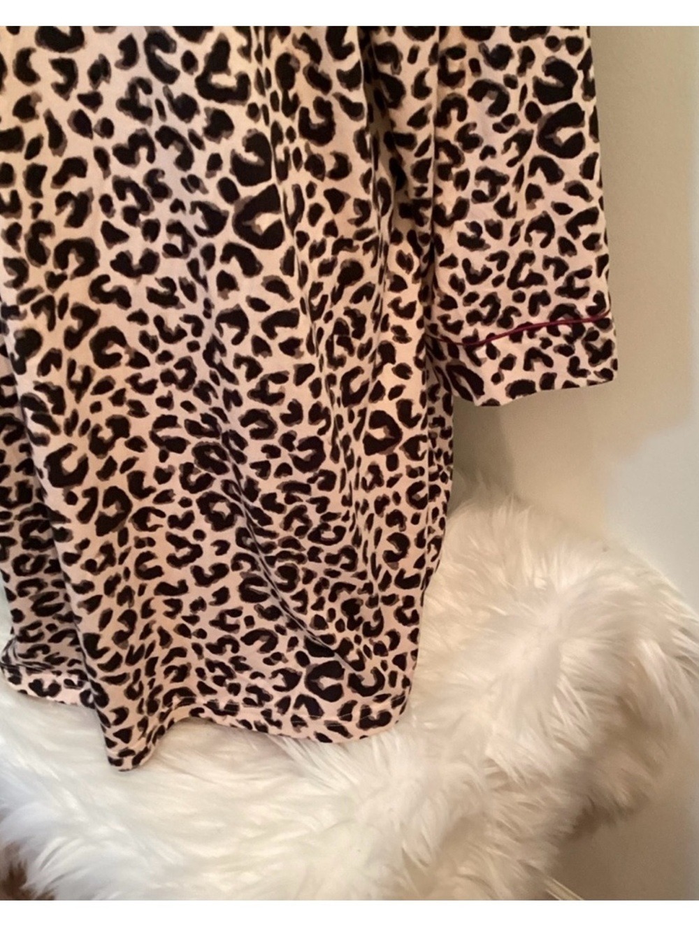 Nicole Miller New York Leopard Print Sleep Shirt Nightgown XL - Picture 13 of 16